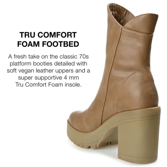 Journee collections Women's Tan Ankle Boots - Picture 5 of 9